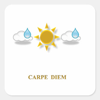 "Seize the Day"-Aufkleber Quadratischer Aufkleber