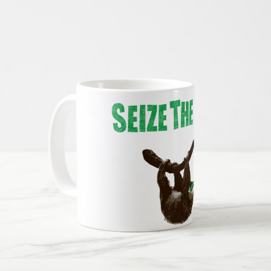 SEIZE THE DAY KAFFEETASSE (Vorderseite Links)