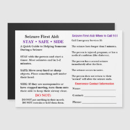 Seizure First Aid   Magnetkarte