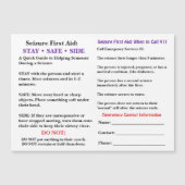 Seizure First Aid   Magnetkarte (Vorderseite)