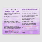 Seizure First Aid | Medical Alert Magnetkarte (Vorderseite)