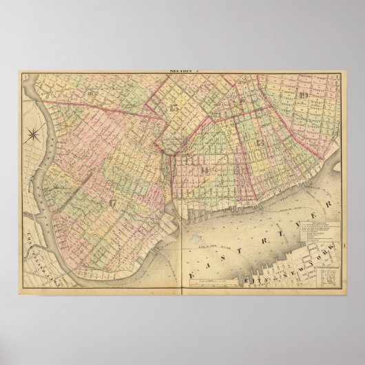 Sek. 1 Brooklyn Karte Poster (Vorne)