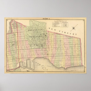 Sek. 6 Brooklyn Karte Poster