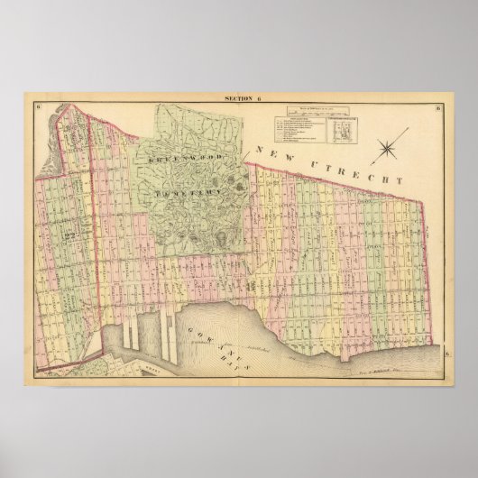 Sek. 6 Brooklyn Karte Poster (Vorne)
