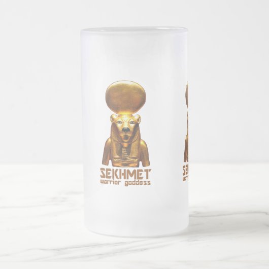 Sekhmet A Krieger Göttin von altem Ägypten Mattglas Bierglas (Mittel)