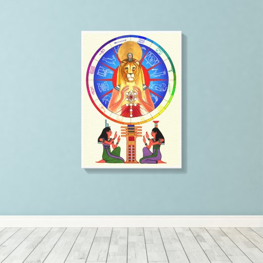 Sekhmet Balances Time Leinwanddruck (Insitu (Holzboden))