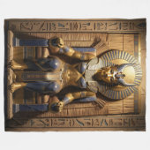 Sekhmet – Lion-Headed War Goddess Fleecedecke (Vorderseite (Horizontal))