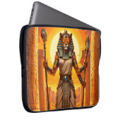 Sekhmet – Löwenköpfige Kriegsgöttin Laptopschutzhülle (Vorne Rechts)