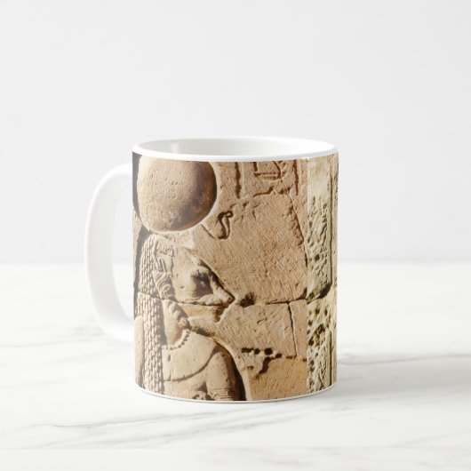 Sekhmet Löwin hieroglyphisch Kaffeetasse (Vorderseite Links)