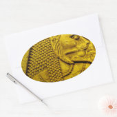 Sekhmet Ovaler Aufkleber (Umschlag)