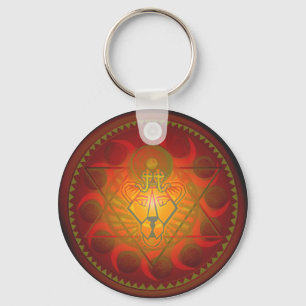 sekhmet Solarhexagram Schlüsselanhänger