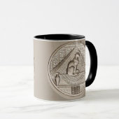 Sekhmet Two Ounce Solid .999 Silver Round Tasse (VorderseiteRechts)