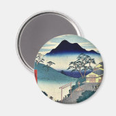 Seki von Ando, Hiroshige Ukiyoe Magnet (Vorderseite/Rückseite)