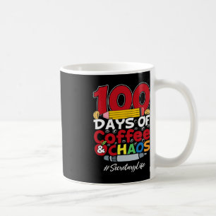 Sekretär 100 Tage Kaffee und Chaos 100 Tage vor Kaffeetasse