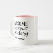 Sekretär Appreciation Week Personalized Mug Zweifarbige Tasse (Vorderseite Links)