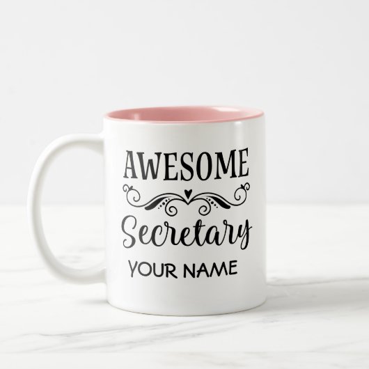 Sekretär Appreciation Week Personalized Mug Zweifarbige Tasse (Links)