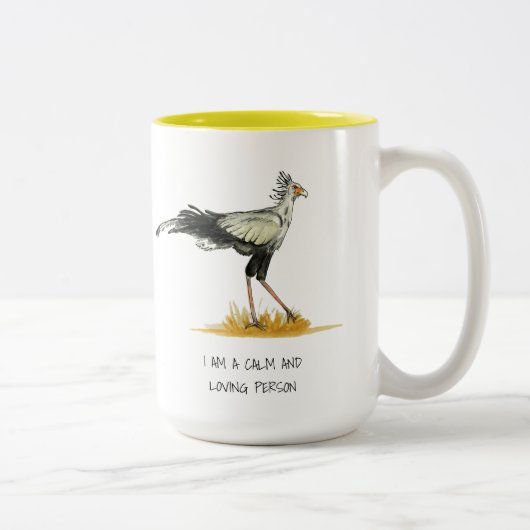 Sekretär Bird Affirmations Two-Tone Coffee Tasse (Rechts)