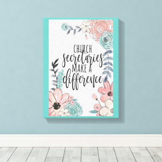 Sekretär der Kirche Stretched Canvas Print Leinwanddruck (Insitu (Holzboden))