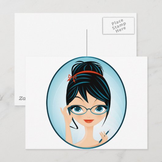 Sekretär Postkarte (Vorne/Hinten)