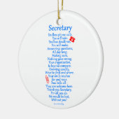 Sekretär Thank You Keramik Ornament (Links)