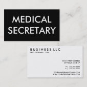 Sekretär Visitenkarte (Vorne/Hinten)