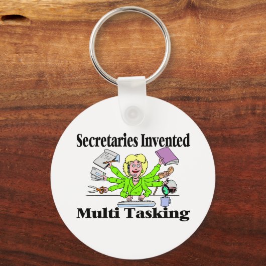 Sekretäre erfunden Multitasking Schlüsselanhänger (Vorderseite)