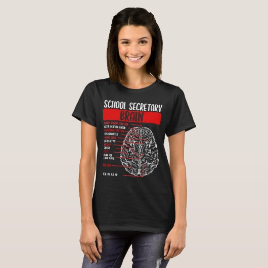 Sekretariat der Schule Brain School T-Shirt (Vorne ganz)