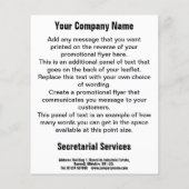 Sekretariatsdienste Cartoon Design Flyer (Hinten)