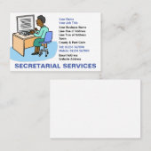 Sekretariatsdienste für Schwarze Visitenkarte (Vorne/Hinten)