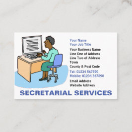 Sekretariatsdienste für Schwarze Visitenkarte