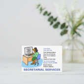 Sekretariatsdienste mit asiatischen Staatssekretär Visitenkarte (Stehend Vorderseite)