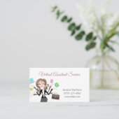 Sekretariatsgeschäfte des virtuellen Assistenten Visitenkarte (Stehend Vorderseite)