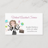 Sekretariatsgeschäfte des virtuellen Assistenten Visitenkarte (Vorderseite)