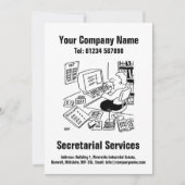 Sekretariatsservice Cartoon Design Card Feiertagskarte (Vorderseite)