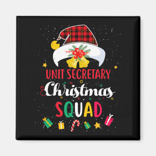 Sekretärin der Einheit Weihnachtsmannschaft Santa Magnet