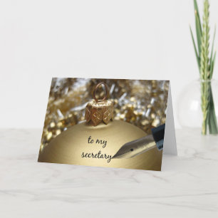 Sekretärin Merry Christmas Card Feiertagskarte