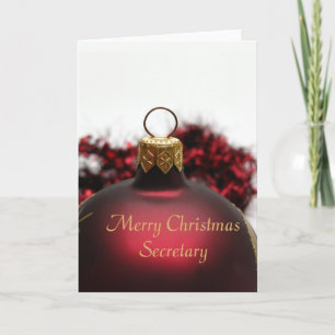 Sekretärin Merry Christmas Card Feiertagskarte