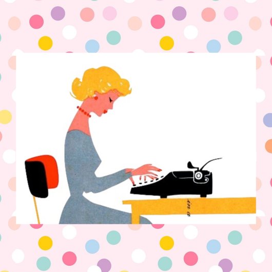 Sekretärin, Verwaltung Beruflicher Tag Karte