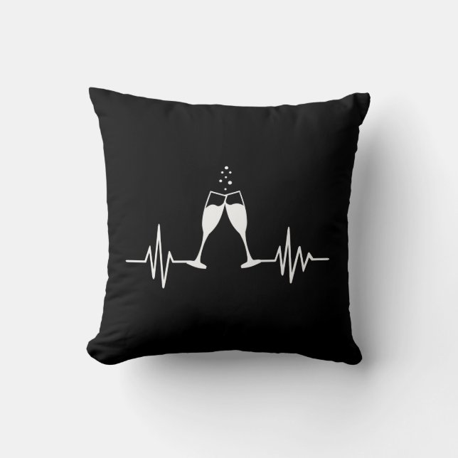 Sektbrillenfrequenz Kissen (Vorderseite)