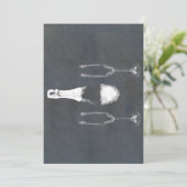 Sektflasche Einladung (Stehend Vorderseite)