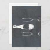 Sektflasche Einladung (Vorne/Hinten)