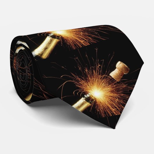 Sektflasche Krawatte (Gerollt)