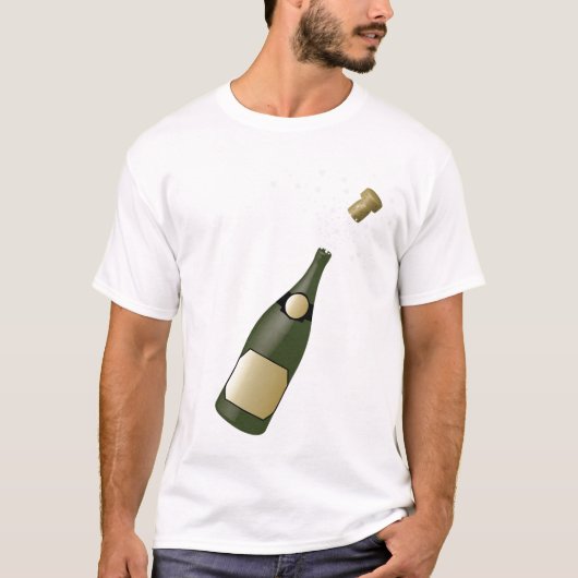 Sektflasche T-Shirt (Vorderseite)