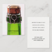 Sektflasche Visitenkarte (Vorne/Hinten)