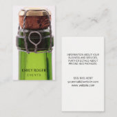 Sektflasche Visitenkarte (Vorne/Hinten)