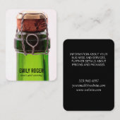 Sektflasche Visitenkarte (Vorne/Hinten)