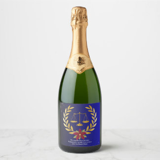 Sektflasche Weihnachtsgeschenk von Rechtsanwalt Schaumweinetikett