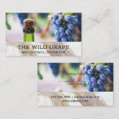Sektflasche | Weintrauben - Visitenkarte (Vorne/Hinten)