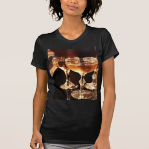 Sektglas goldener Toast T-Shirt