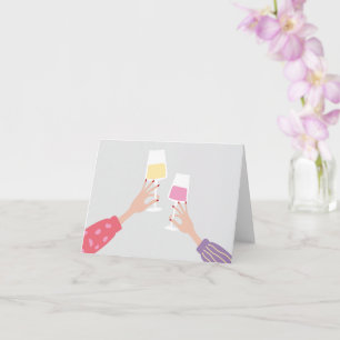 Sektglas Party Karte